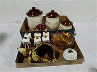 2 boxes canister set, spice set, bowls and