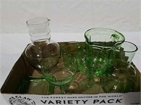 Green depression glass