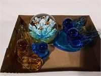 Fenton birds and paperweight