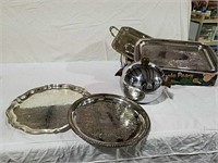 Penguin Ice Bucket and Silver Plate trays