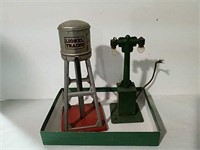 Vintage Lionel Water Tower and street lights