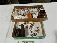 2 boxes miscellaneous jewelry