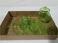 Vaseline glass plates picture and glass
