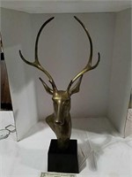 Tall bronze deer sculpture-25" tall