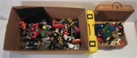 Legos and a large variety of toy vehicles
