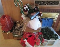 Large group of Christmas décor including