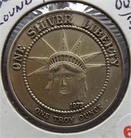 Libery One Ounce .999 Fine Silver  Round. 31.1