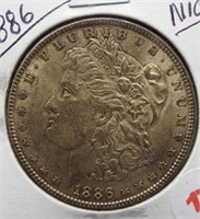 1886 Morgan Silver Dollar. Nice.