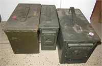(3) Metal ammo boxes.