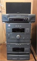 Denon receiver, CD changer, cassette system with