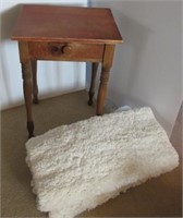 (3) Matching bedroom rugs and a single drawer