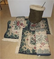 (3) Hallway runner rugs and a variety of cat