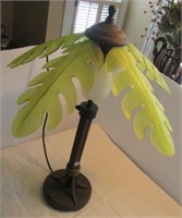 Electric palm tree three light lamp. Measures 29"