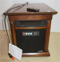 Duraflame heater with remote. Measures 18" h x