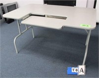 Computer Desk, Folding, w/Keyboard Tray