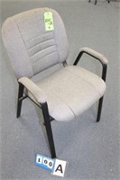 (4) Cloth & Metal Office Chairs