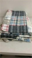 Pr of natica twin size quilted blankets in plaid