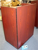 Portable Lectern, On Casters, w/Cabinet