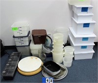 Assort. Plastic Ware, Storage Containers,