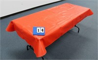 Red Vinyl Table Cloths for 6' Folding Tables