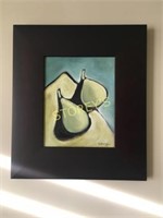 Framed Pear Picture - 17 x 20