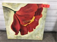 Red Flower Picture - 16 x 16