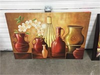 Canvas Red Vase Picture - 36 x 24