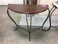 Half Moon Side Table - scratched - 36 x 16 x 30