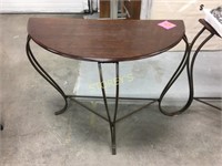 Half Moon Side Table - scratched - 36 x 16 x 30