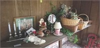 CONTENTS OF TABLE, BASKETS, CHRISTMAS MISCELLANEOS