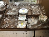 5 TRAY CANDLEWICK GLASSWARE, MISCELLANEOUS