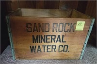 SAND ROCK MINERAL WATER WOODEN BOX, CANTON, OHIO