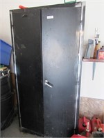 Black metal cabinet