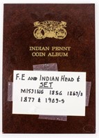 Coin F.E & Indian Head Cent Set in Vintage Binder