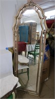 Full Length Mirror w/Marble Top Wall Stand