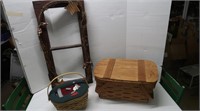 Wooden Picnic Basket, Small Basket & Wooden,