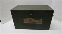 Vintage Metal Tool Box-9"D x 17"W x 10 1/2"H