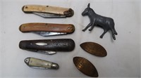 Vintage Pocket Knives, Donkey Figure