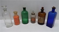 6 Antique Bottles(some medicine bottles)