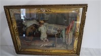 Vintage C.S. Bredina Framed Painting "Chums"