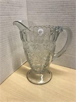 Pressed Glass Pitcher - Beaded Loop Produced