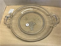 Pressed Glass - Currant Pattern Serving Plate