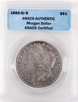 Coin 1882-O/S  Morgan Silver Dollar ANACS