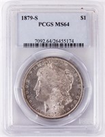 Coin 1879-S Morgan Silver Dollar PCGS MS64