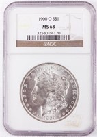 Coin 1900-O Morgan Silver Dollar NGC MS63