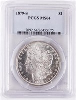 Coin 1879-S Morgan Silver Dollar PCGS MS64