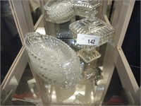 COLLECTION OF CLEAR GLASS ITEMS