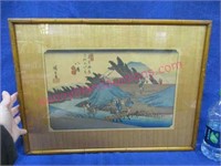 old japanese woodblock print - colored