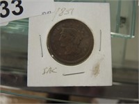 1857 US 2 CENT PIECE