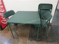 Samsonite Folding Table & Chairs: 5 pc lot